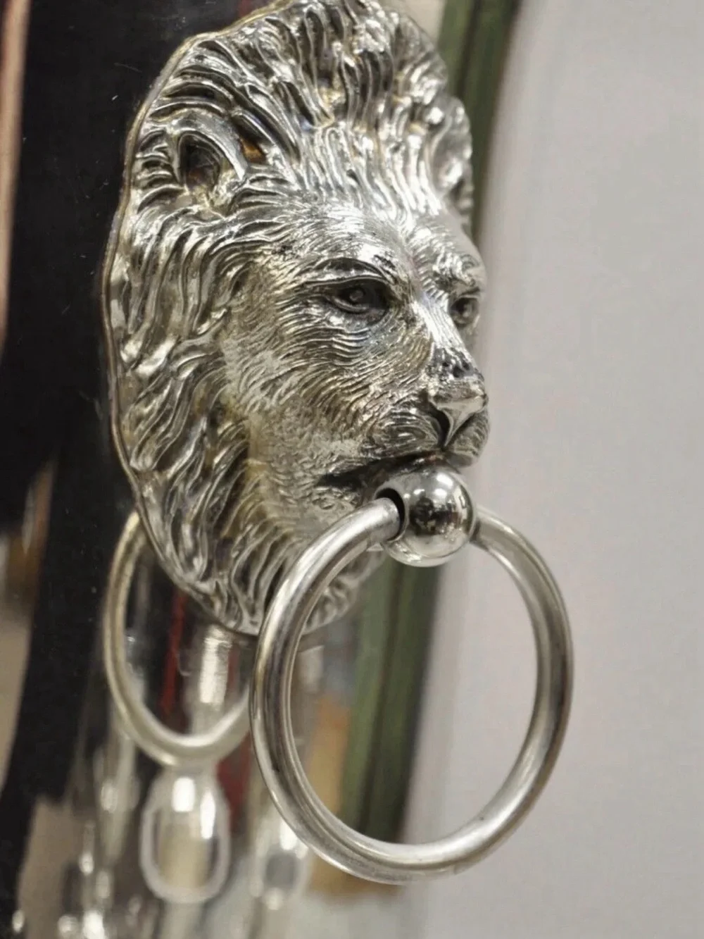 Antique French Empire Silverplate Champagne Chiller Wine Cooler Lion Head